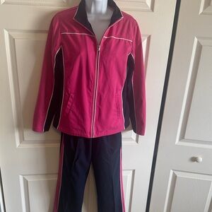 Pink and Black Track Suit